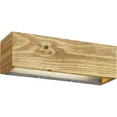 TRIO LED wandlamp, model BRAD, 5W, 1800 lumen, 3000K, afmetingen: L37 x B11 x H11 cm, met echt hout en metaal