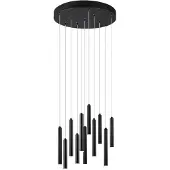 TRIO Leuchten Tubular - Hanglamp - Zwart - Dimbaar - In hoogte verstellbaar