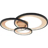 TRIO GRANADA - Plafondlamp - Zwart mat - incl. 1x SMD 36W - Dimbaar met schakelaar - Plafondbevestiging