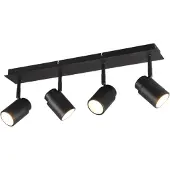 TRIO ANGELO - Spot - Zwart mat - excl. 4x GU10 3 W - Plafondbevestiging - Badkamerverlichting