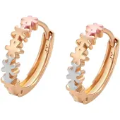Gaya Oorbellen goud / grijs / rosa