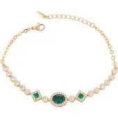 Gaya Armband goud / smaragd