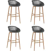vidaXL Barstoelen 4 st grijs