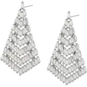 Faina Oorbellen zilver / transparant