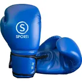 Sporti France 10oz Leather Artificial Boxing Gloves Blauw