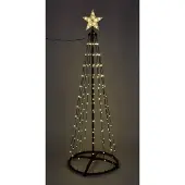 ECD-Germany LED kerstdecoratie voor buiten 210 cm met 370 warm witte LED's