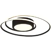 TRIO YAVA - Plafondlamp - Zwart mat - incl. 1x SMD 56W - Afstandsbediening - Geintegreerde dimmer - Traploos instelbare lichtkleur - Niet geschikt voor externe dimmer - Lichtbron niet vervangbaar