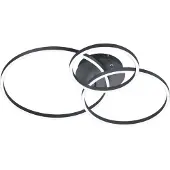 TRIO Plafonnière Winona 3-rings zwart