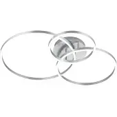 TRIO Plafonnière Winona 3-rings RVS