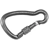 PLASTIMO Stainless Steel Asymmetric Carabiner Zilver 124 mm