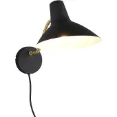 TRIO Lees wandlamp Traveller zwart
