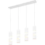 TRIO 4-lichts koker hanglamp Stream wit