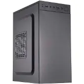 Approx Appc-201: Zwarte computerbehuizing voor een tower-pc. Kleur: zwart. Eén maat