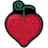 One Piece Op-op Fruit Kussen 35 Cm Rood