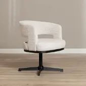 Livin24 Draaifauteuil Gino gemêleerde stof beige