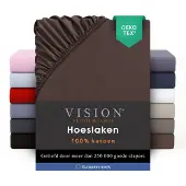 Vision Drap housse 160x200 + 25 cm chocolat