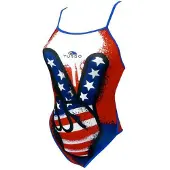Turbo Victory Thin Strap Swimsuit Rood 11-12 Years Meisje