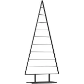 vidaXL Metalen kerstboom met standaard Zwart 210 cm Staal