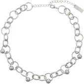 Behave – Ketting – Zilverkleurig – Grijze Parelaccenten – Elegante Mode