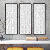 RoomMates Zelfklevend behang Striped Hexagon - wit/grijs - - Muurstickers - Wit; Grijs - Vinyl