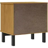 vidaXL Nachtkastje FLAM 49x35x50 cm massief grenenhout