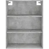 vidaXL Hoge kast 69,5x34x180 cm bewerkt hout betongrijs