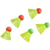 Hudora 5 vervangende shuttlecocks voor badmintonset HS-22.
