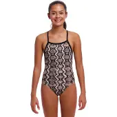 Funkita Tie Me Tight Swimsuit Bruin 14 Years Meisje