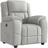 vidaXL Fauteuil verstelbaar stof wolk grijs