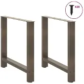 vidaXL Eettafelpoten 2 st 70x(72-73) cm staal naturel