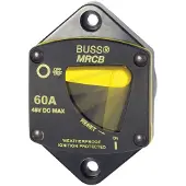Blue Sea Systems 187 Series Thermal Circuit Breaker Switch 60a Zwart