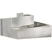 vidaXL Plantenbak zilver 80 x 80 x 50 cm Roestvrij staal