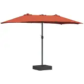 vidaXL Tuinparasol Terracotta 385 x 209 x 244 cm Polyester en Staal