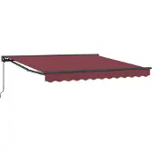 vidaXL Zonnescherm Frame Bordeauxrood 350 x 250 cm