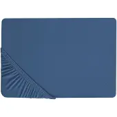 Beliani Hoeslakens, Hoeslaken katoen marineblauw 200 x 200 cm JANBU (200 x 200 cm)