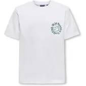 Only & Sons Junior Shirt 'OSJFRED DANIEL' donkergroen / wit