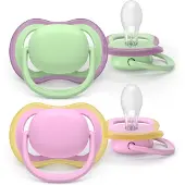 Philips Fopspeen +6m Air rose/groen 2 St Fopspeen