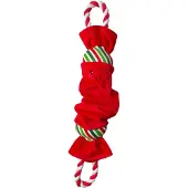 Happy pet top n tail ropee christmas cracker rood