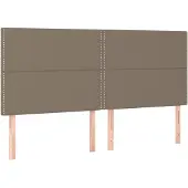 vidaXL Hoofdbord taupe 180x5x118/128 cm Stof