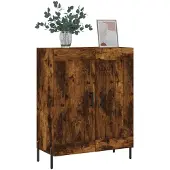 vidaXL Dressoir 69,5x34x90 cm bewerkt hout gerookt eikenkleurig