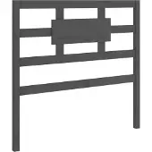 vidaXL Hoofdbord 95,5x4x100 cm massief grenenhout grijs