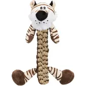 Trixie pluche/polyester tijger met gevlochten lijf en geluid
