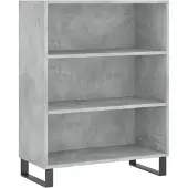 vidaXL Hoge kast 69,5x34x180 cm bewerkt hout betongrijs