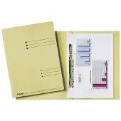 Esselte map met schuifdeklijst geel A4 (50 stuks)