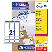 Avery Adresetiketten QuickPEEL Wit 63,5x38,1mm 100 Vellen