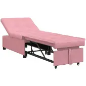 vidaXL Slaapbank Roze 194 x 67 x 82 cm Fluweel