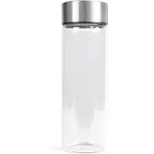 Ginza Glazen Waterfles - 500 ml - Herbruikbare Drinkfles - Met RVS Dop - Transparant