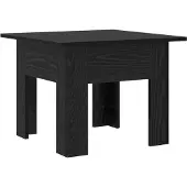 vidaXL Salontafel, zwart, eikenlook, 55 x 55 x 42 cm, houtvezel