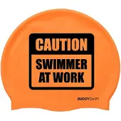 Buddyswim Caution Swimmer At Work Zwembadmuts Oranje