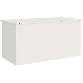 vidaXL Tuinkussens opbergdoos Staal 100 x 50,5 x 50 cm 220 Wit